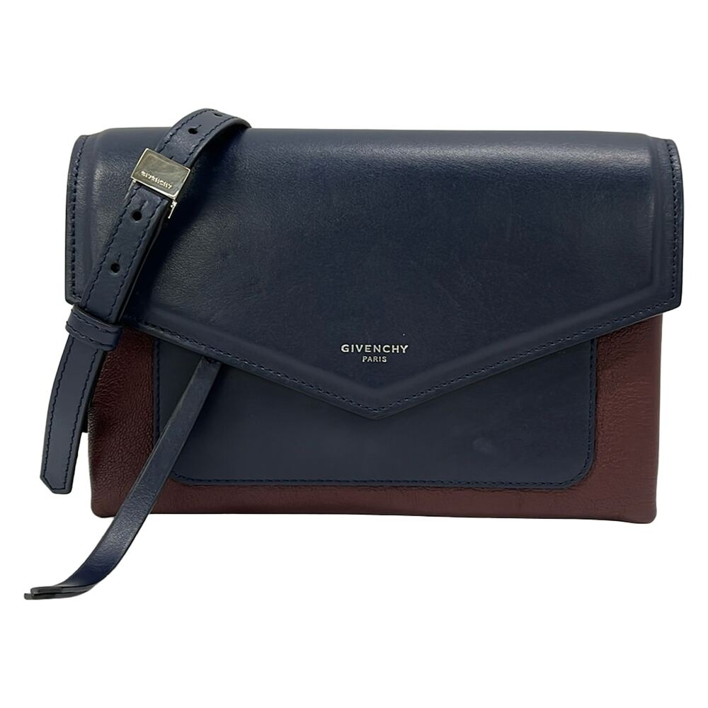 Givenchy Duetto Shoulder Bag Navy Dark Brown